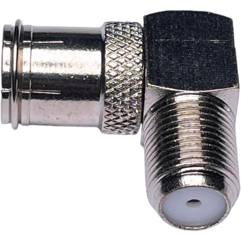 CESS Right Angle Coax F-Jack to F-Quick Push On Plug, Male/Female Adapter - Support Comcast, Time Warner, Cox Communications, Charter Communications, Verizon FiOS, and AT&T (4 Pack) - Image 3